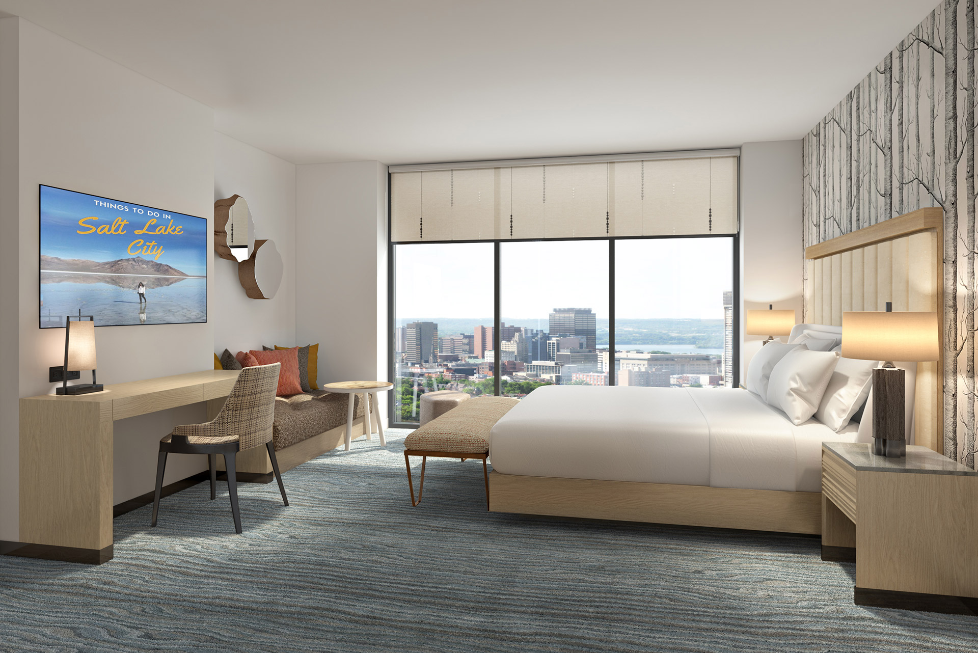 Element Salt Lake City guest room rendering