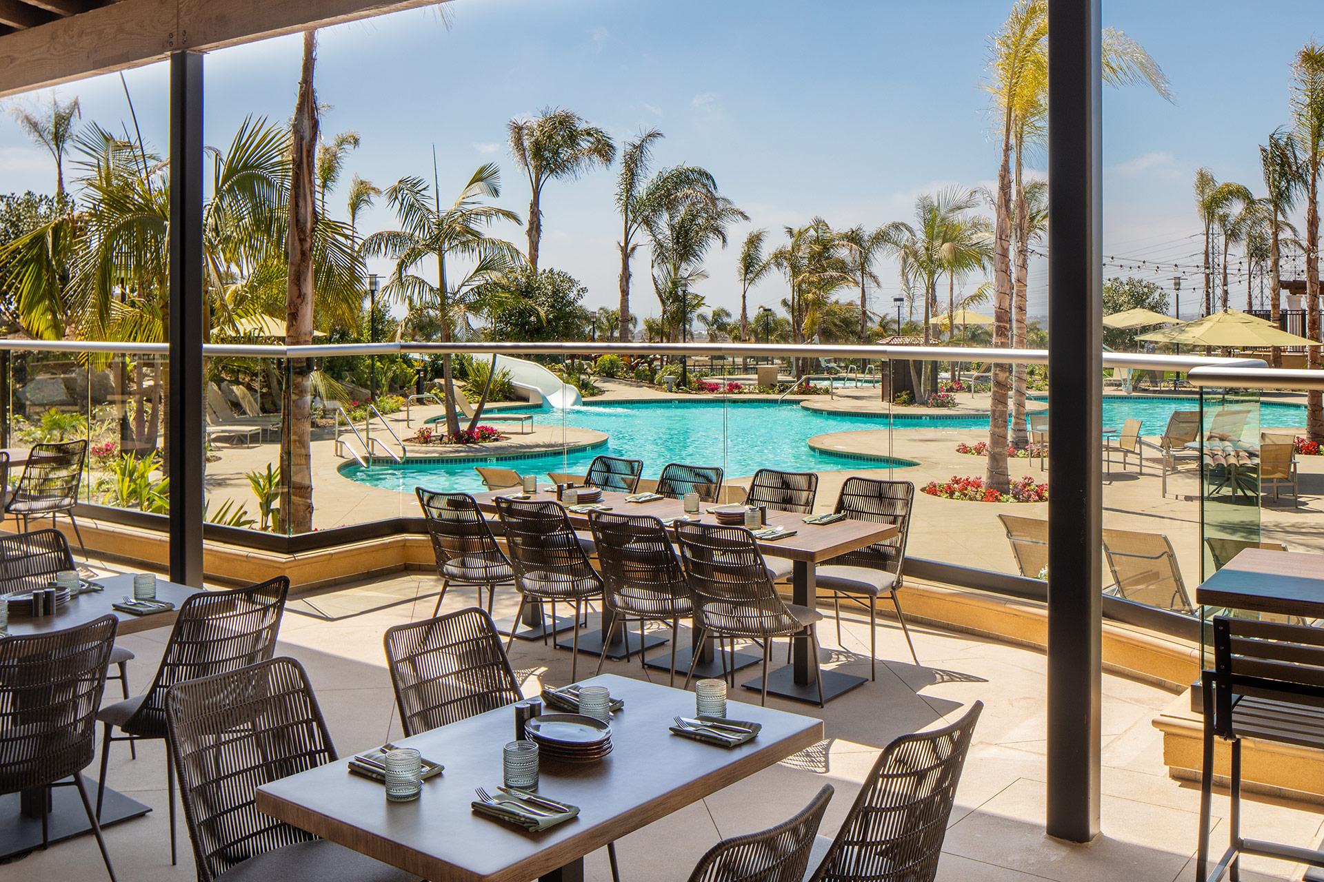 7 Mile Kitchen Patio overlooking pool