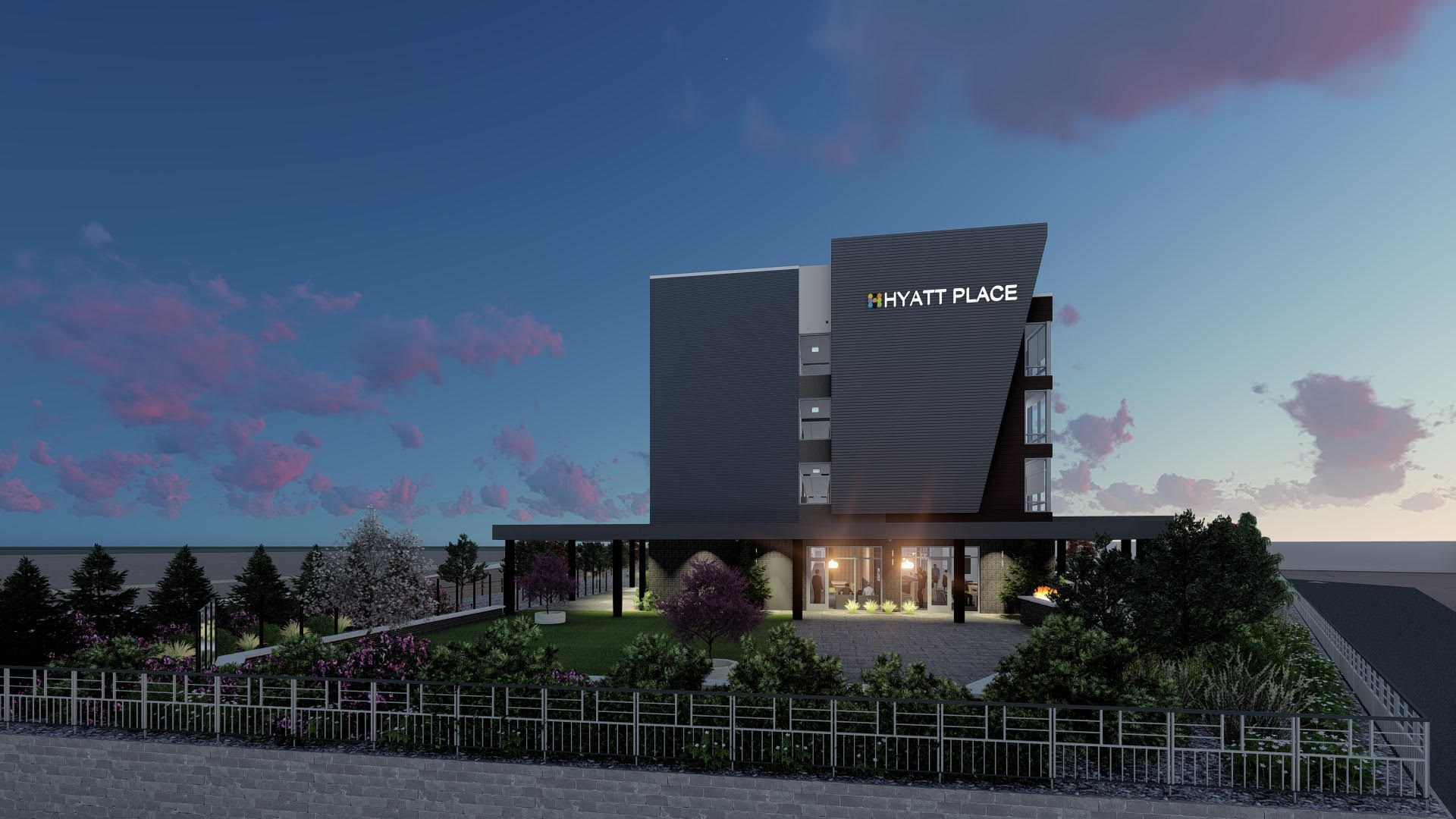 Hyatt Place Reno Exterior Rendering