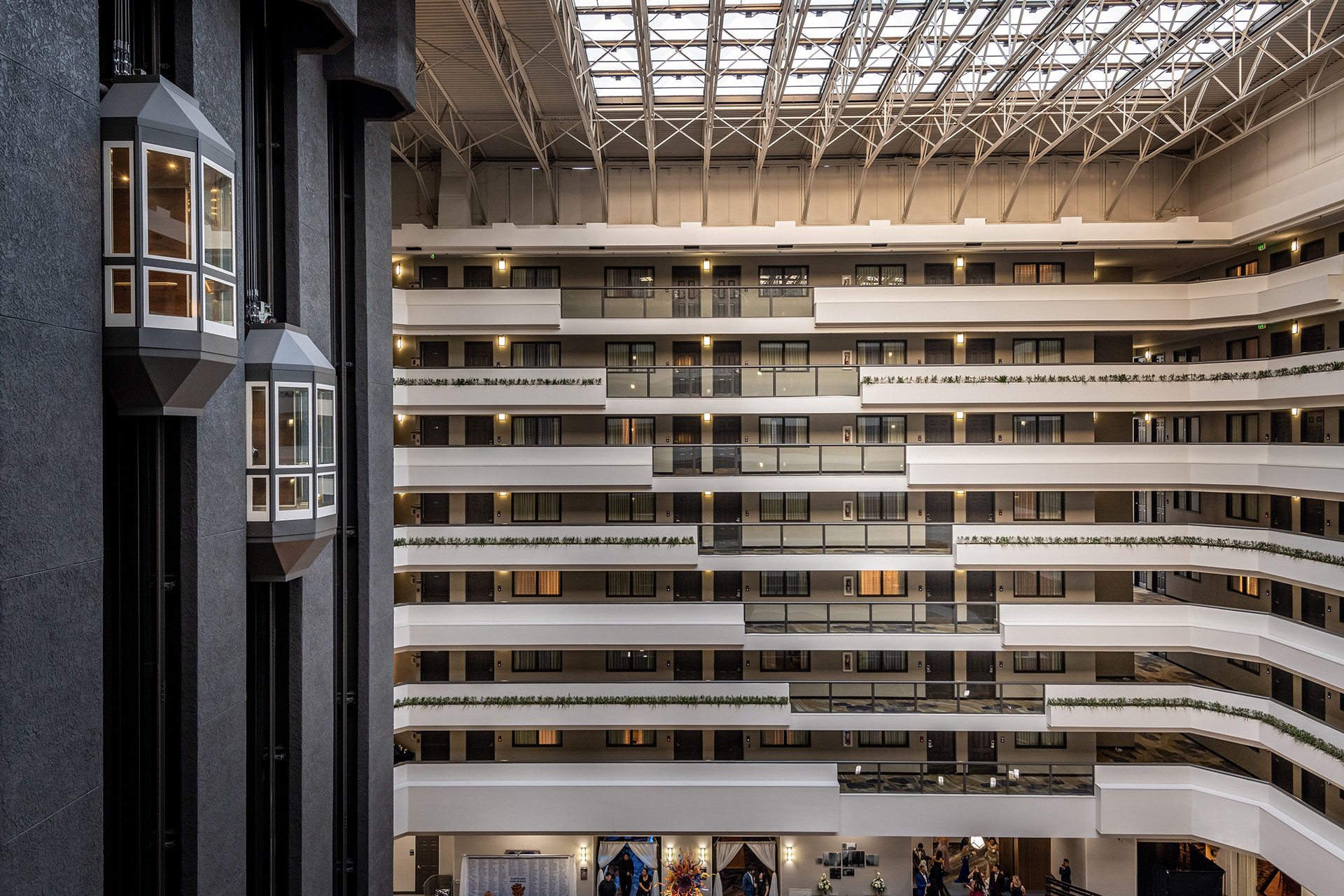 Embassy Suites by Hilton Los Angeles International Airport North Atrium and Elevators